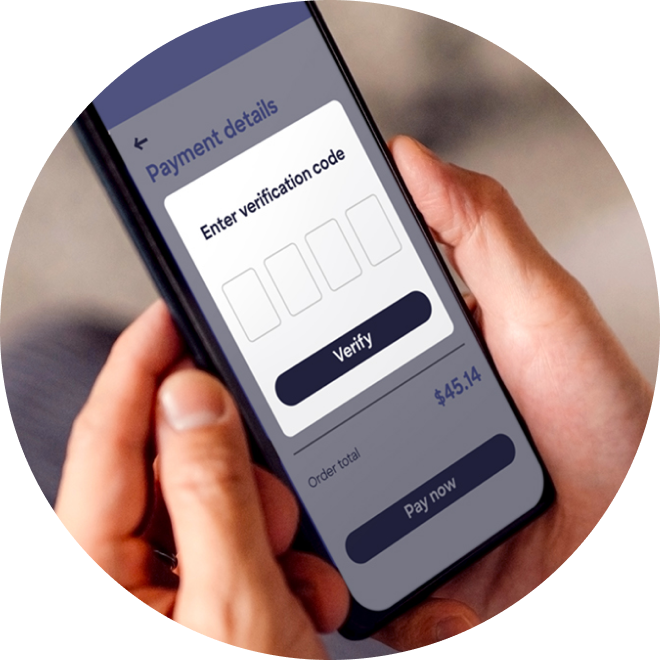 close up of mobile phone screen asking user to enter verification code