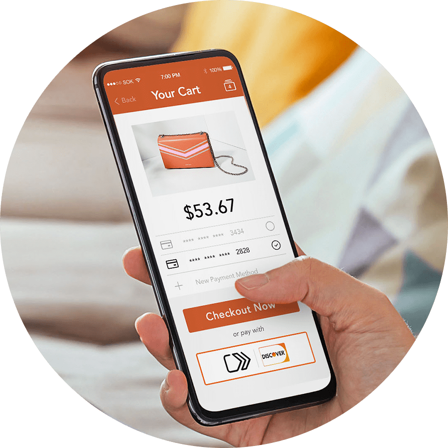person online shopping on their phone