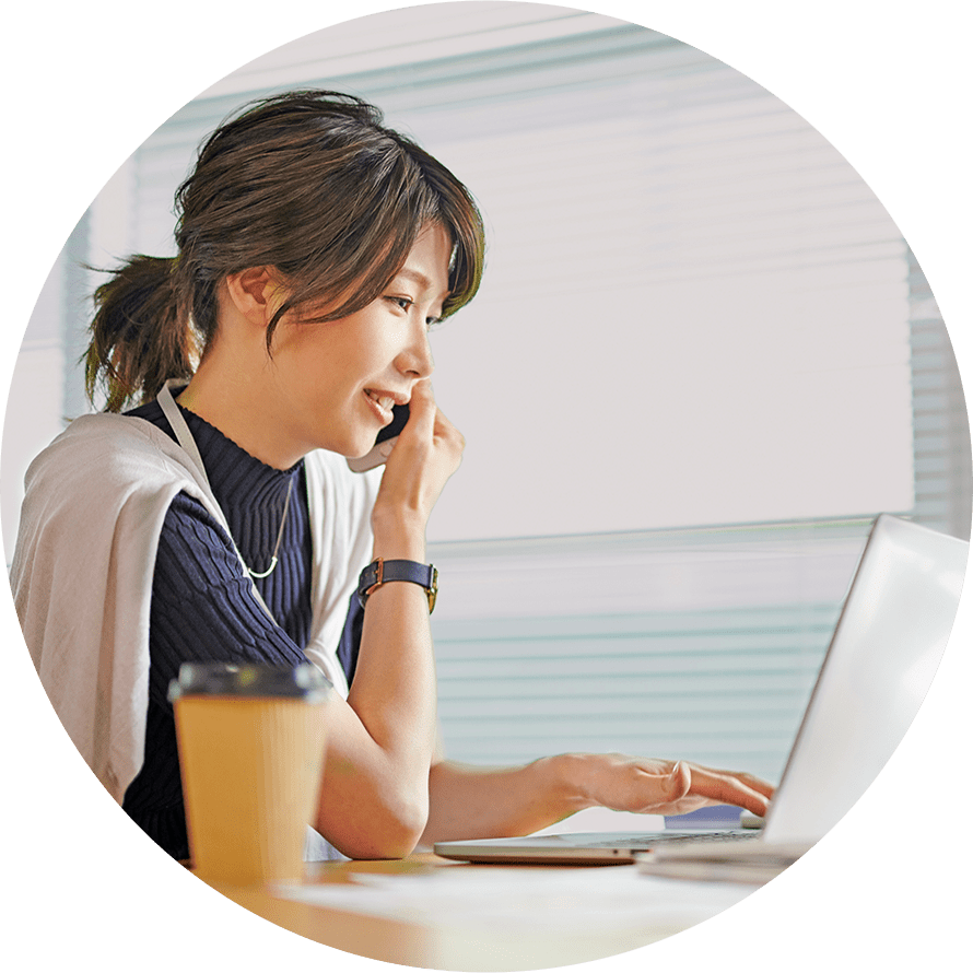 person talking with support on phone